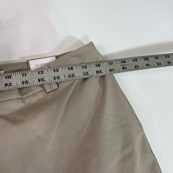 Chico's Pants The Ultimate Fit Crop Womens Medium Tan Flat Front NEW Belt Loops - Picture 5 of 12